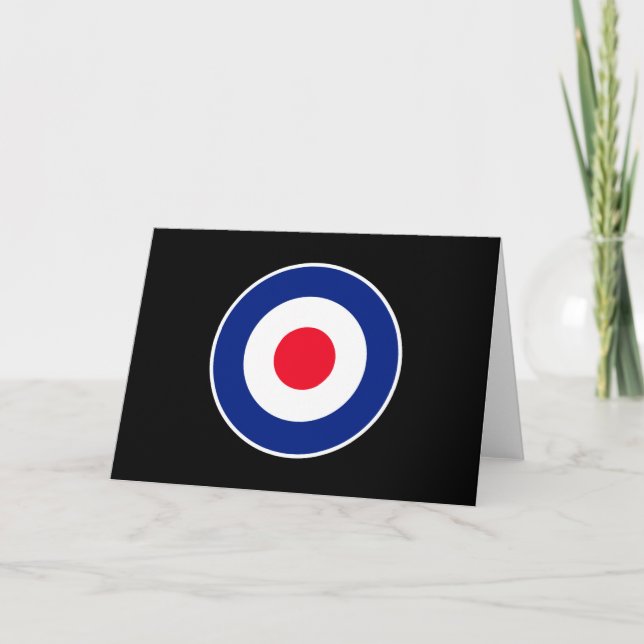 Roundel Graphic on Black Holiday Card (Front)