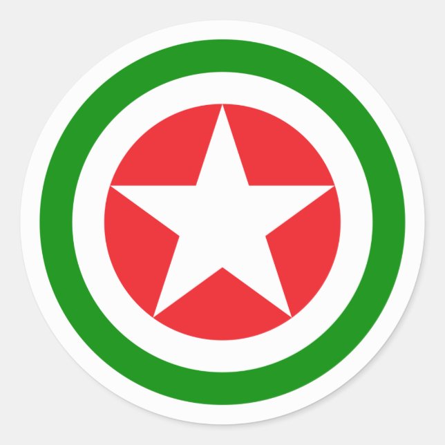 Roundel of the Abkhazian Air Force Classic Round Sticker (Front)