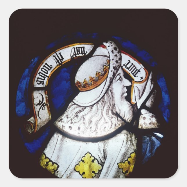 Roundel of the prophet Isaiah Square Sticker (Front)