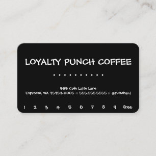 Rounders Loyalty Black Punch-Card Cherry Moon Card