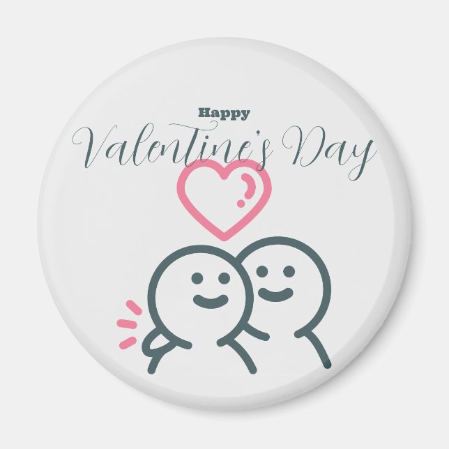 Roundhead Valentine's Day Magnet (Front)