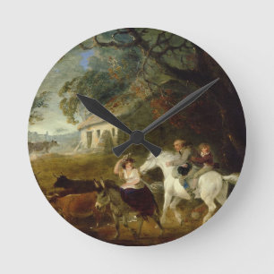 Rounding up before the Storm, 1805 (oil on panel) Round Clock