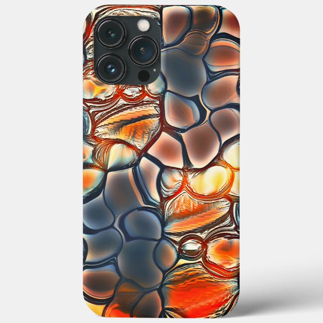 Roundish shapes in burnt cyan and ember orange     Case-Mate iPhone case (Back)