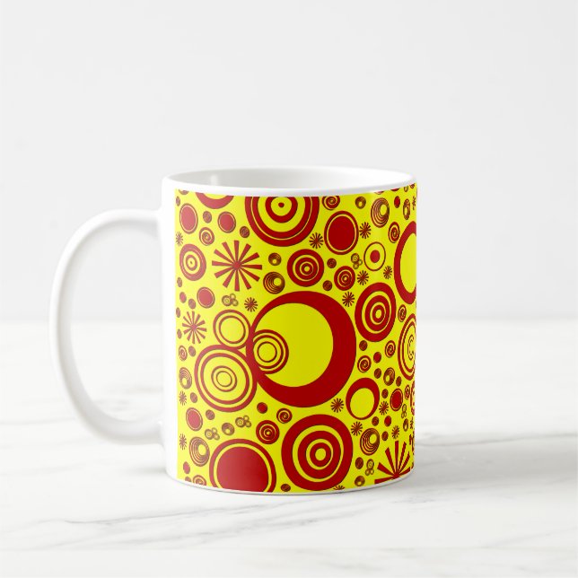 Rounds, Red-Yellow Coffee Mug (Left)