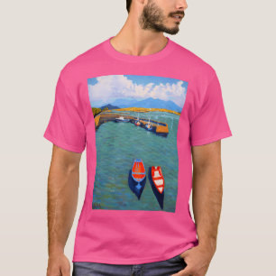 Roundstone Harbour Galway Ireland Baseball Sleeve T-Shirt