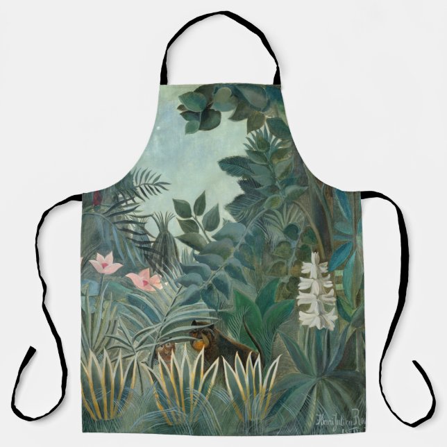 Rousseau Equatorial Jungle Painting Apron (Front)