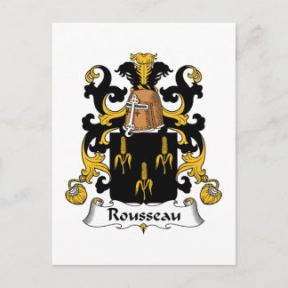 Rousseau Family Crest Postcard