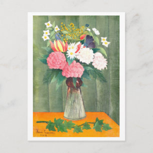 Rousseau Flowers in a Vase Painting Postcard
