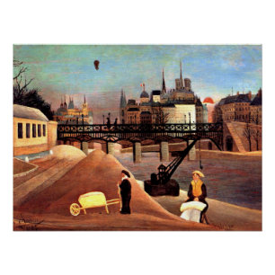 Rousseau - Ile Saint Louis and Notre Dame Poster