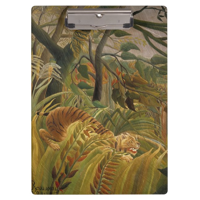 Rousseau Jungle Tropical Tiger Art Clipboard (Front)