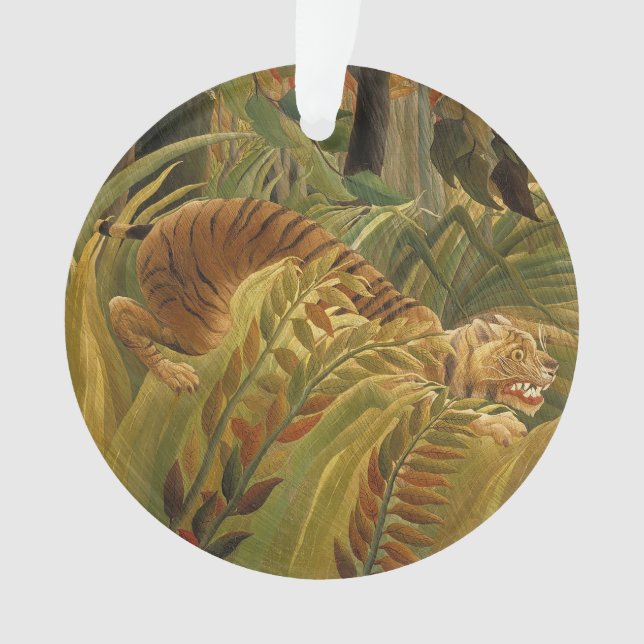 Rousseau Jungle Tropical Tiger Art Ornament (Front)