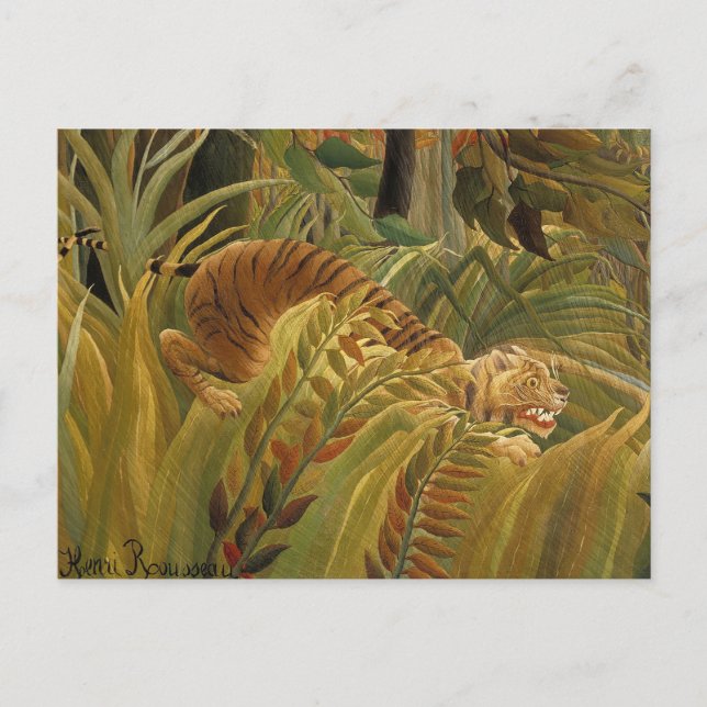 Rousseau Jungle Tropical Tiger Art Postcard (Front)