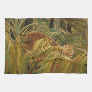 Rousseau Jungle Tropical Tiger Art Tea Towel