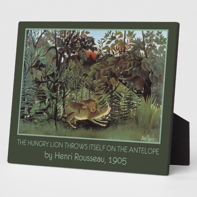 Rousseau’s Hungry Lion plaque (Side)