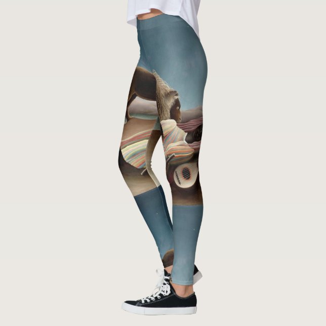 Rousseau’s Sleeping Gypsy art leggings (Left)