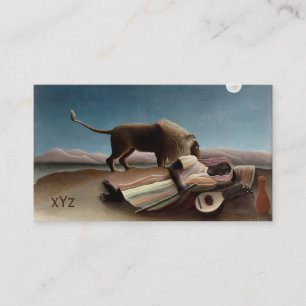 Rousseau’s Sleeping Gypsy custom business cards