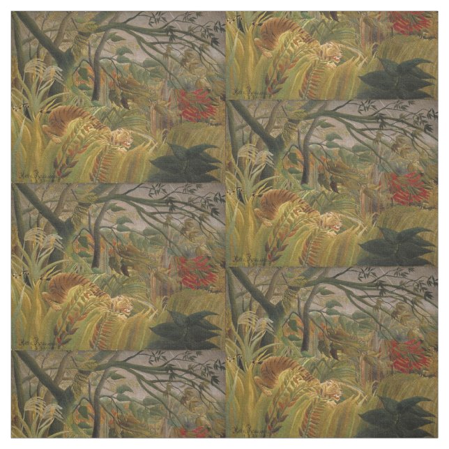 Rousseau’s Tiger art fabric (Swatch)