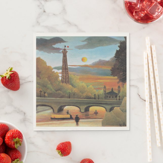 Rousseau - Seine and Eiffel Tower Napkin (Insitu)