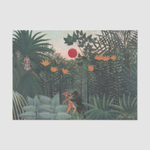 Rousseau - Tropical Landscape, Indian and Gorilla Tissue Paper