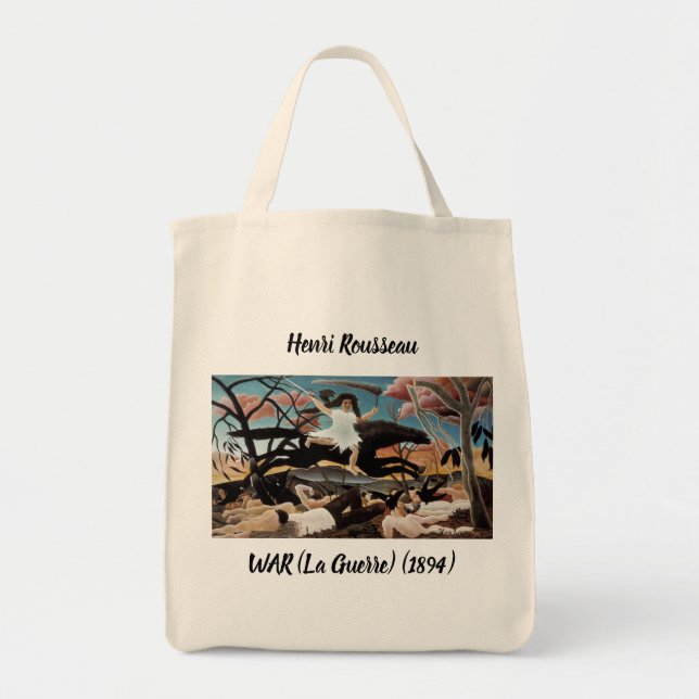 Rousseau War and Self- Portrait Large Tote Bag (Front)
