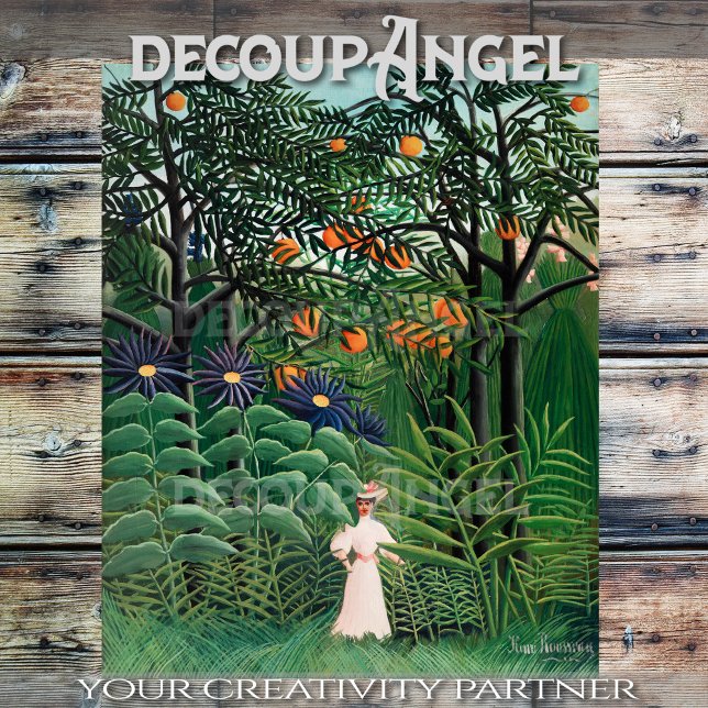 Rousseau- Woman Walking in an Exotic Forest Decoup Tissue Paper (Creator Uploaded)