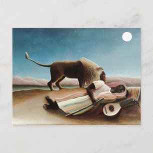 Rousseau's "The Sleeping Gypsy" (1897) Postcard
