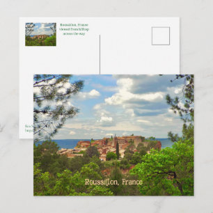 Roussillon, France, Beautiful Hill Town Postcard