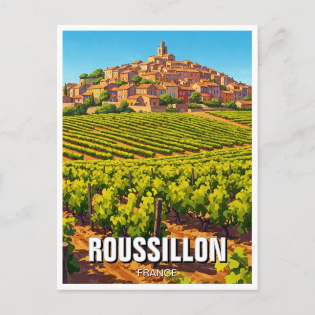 Roussillon France Travel Postcard (Front)