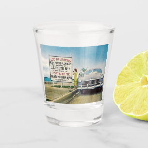 Route 1, Key West, Florida Retro Vintage Style Shot Glass
