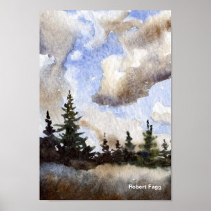 Route 55 Clouds Art Print