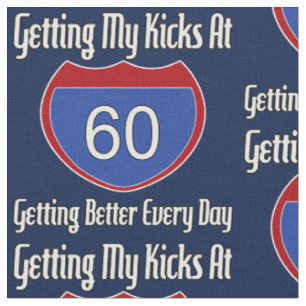 Route 60th Birthday Fabric