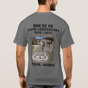 Route 66 100th Anniversary Oatman Arizona Back T-Shirt