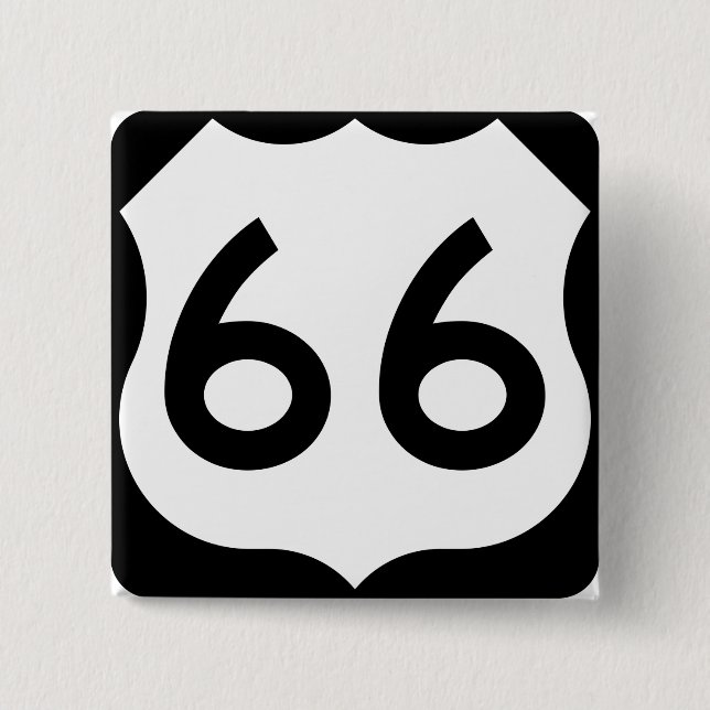 Route 66 15 cm square badge (Front)
