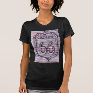route 66 3d line t-shirt