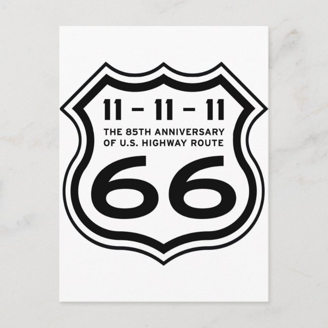 Route 66 85th Anniversary Logo Items Postcard (Front)