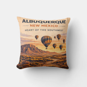 Route 66 Albuquerque Balloon Southwest Comfort Cushion