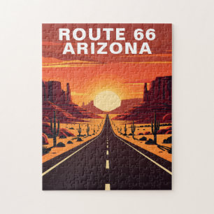 Route 66 Arizona Desert Vintage Puzzle