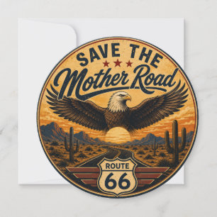 Route 66 Bald Eagle Mother Road Card