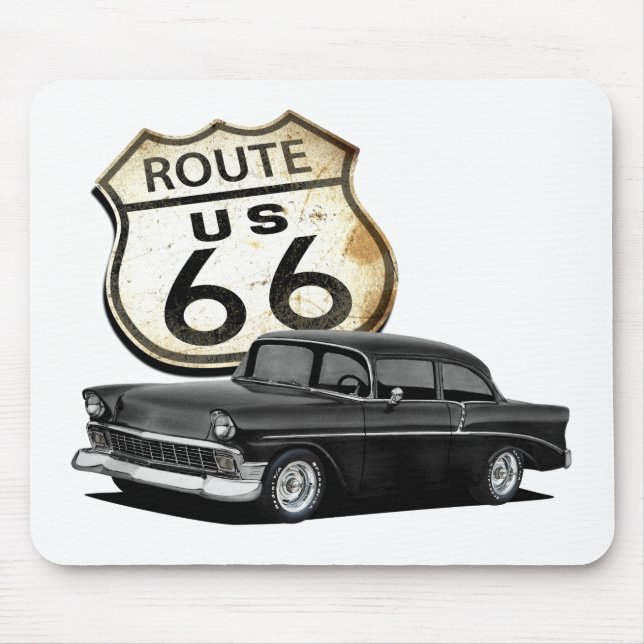 route 66 bel air and sign mouse pad (Front)