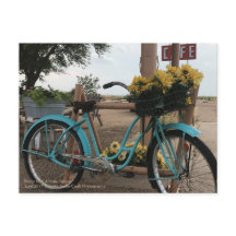 Route 66 | Bicycle & Sunflowers | Adrian, Texas