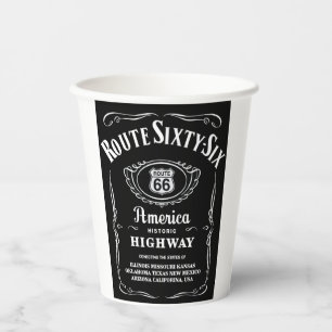 Route 66 Black Label Paper Cups