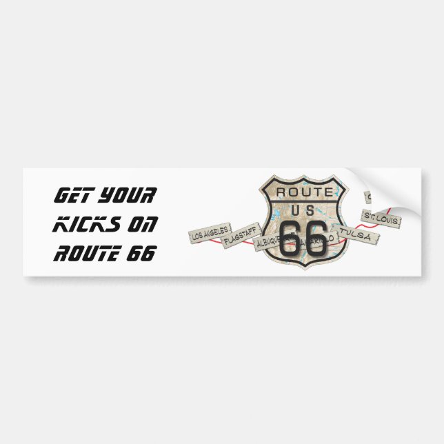 route 66 bumper sticker (Front)