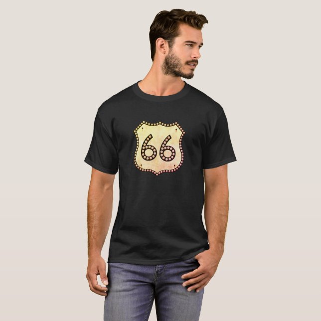 ROUTE 66 - Button-Copy T-Shirt (Front Full)