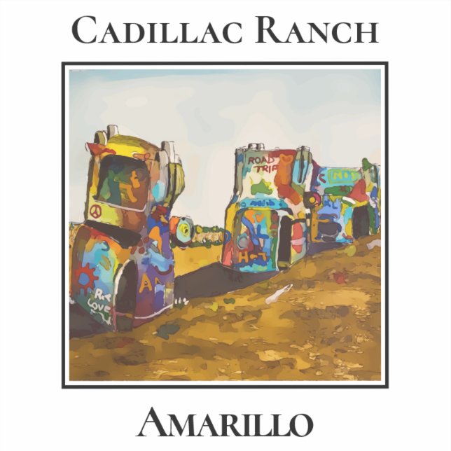 Route 66, Cadillac Ranch, Amarillo Texas (Front)