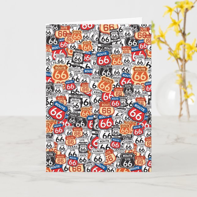 Route 66 card (Yellow Flower)