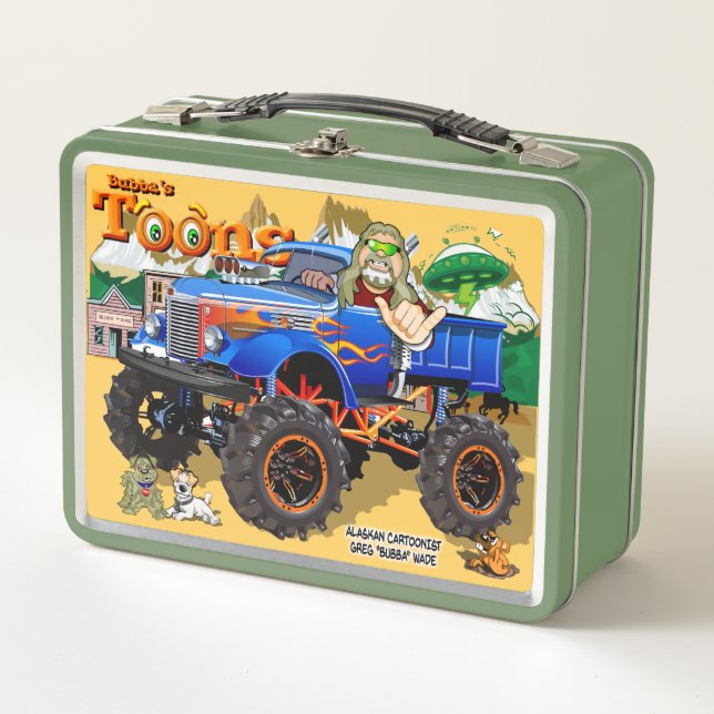 Route 66 Cartoon Metal Lunch Box (Front)