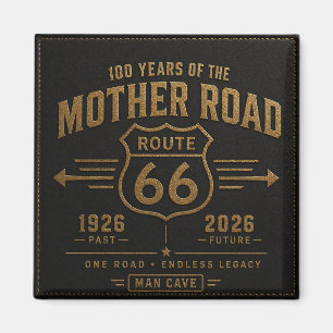 Route 66 Centennial Black Gold Legacy Magnet
