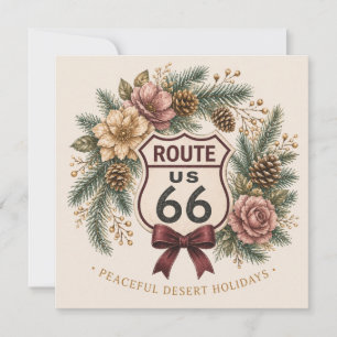 Route 66 Centennial Desert Rose Winter Greeting