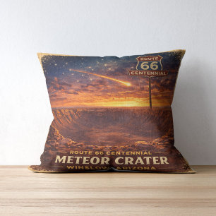 Route 66 Centennial Meteor Crater Cosmic Cushion