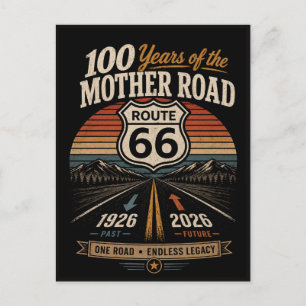 Route 66 Centennial Mother Road Legacy Holiday Postcard